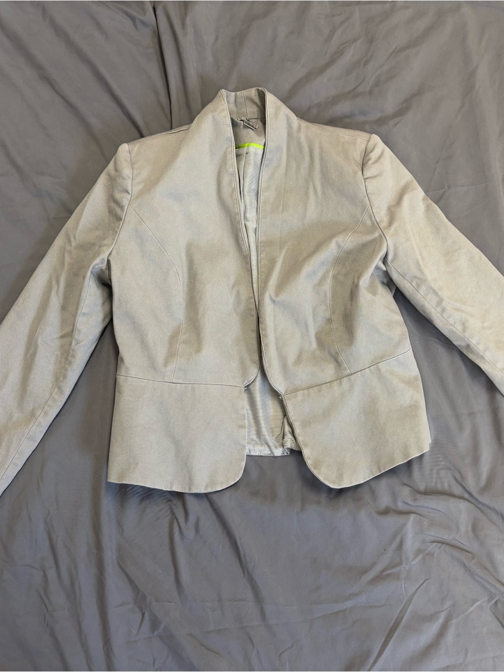Worthington Light Gray Open-Front Women's Blazer